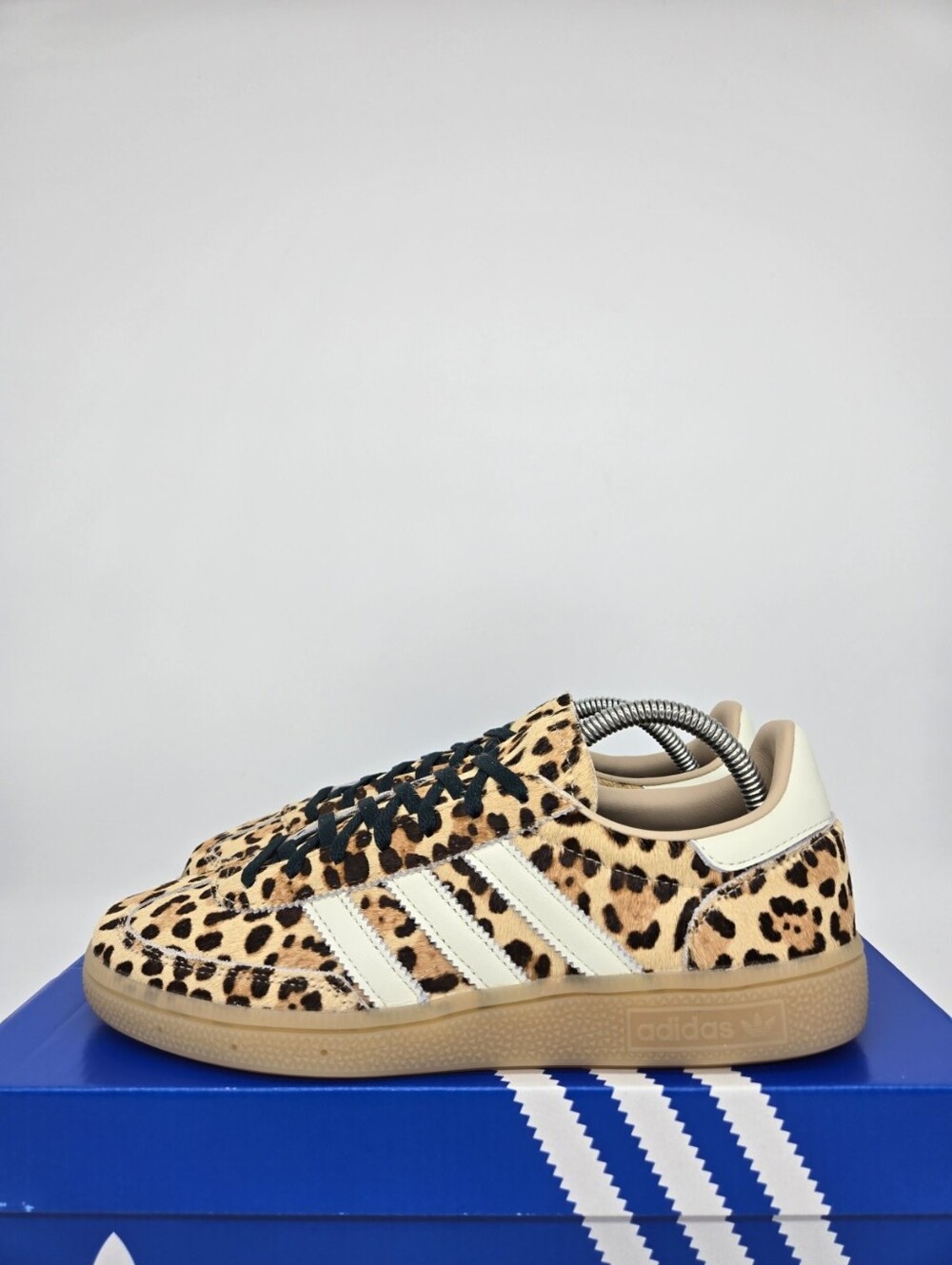adidas Women's Leopard Print Athletic Sneakers in Tan, Black & Cream